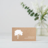 ミニマルユニークリストホワイトツリーダンボール造園 名刺 (スタンド正面)