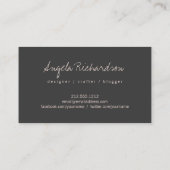 ミニマルユニーク主義の手書きブロガーの桃 名刺 (裏面)