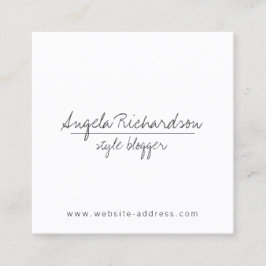 ミニマルユニーク主義の手書きブロガー、Sylist スクエア名刺