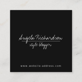 ミニマルユニーク主義の手書きブロガーBlack スクエア名刺