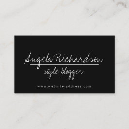 ミニマルユニーク主義の手書きブロガーBlack 名刺