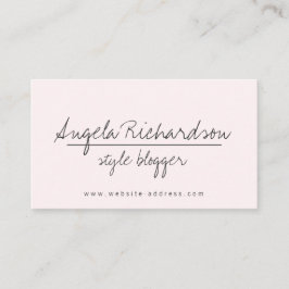 ミニマルユニーク主義の手書きブロガーPink 名刺