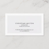 ミニマルライトグシンプルレーホワイトコンサルタント 名刺 (正面)