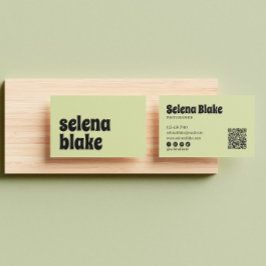 ミニマルライム色 | QRコモダンード 名刺