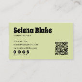 ミニマルライム色 | QRコモダンード 名刺 (裏面)