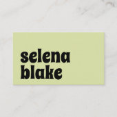 ミニマルライム色 | QRコモダンード 名刺 (正面)