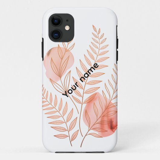 ミニマルラインアートフラワーミストケース Case-Mate iPhoneケース (裏面)