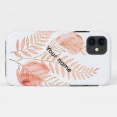 ミニマルラインアートフラワーミストケース Case-Mate iPhoneケース (裏面(横))
