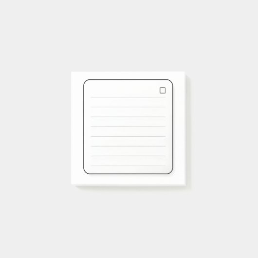 ミニマルライン付箋紙印刷データ | シンプルな線 ポストイット (正面)
