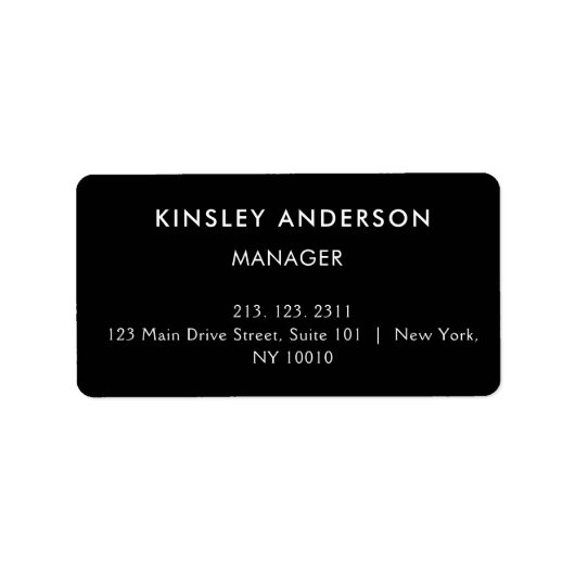 ミニマルラグジュアリー ブティック ブラック＆ホワイト ラベル (正面)