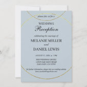 ミニマルリングや輪ウェディングレセプションのみ 招待状 (正面)