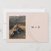 ミニマルリングや輪婚約パーティ招待状 招待状 (裏面)