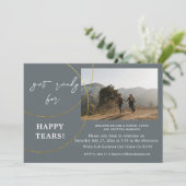 ミニマルリングや輪婚約パーティ招待状 招待状 (スタンド正面)