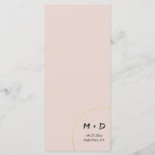 ミニマルリングや輪結婚のメニュー メニュー (裏面)