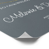 ミニマルリングや輪結婚の歓迎サイン ポスター (角)