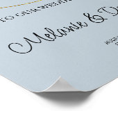 ミニマルリングや輪結婚の歓迎サイン ポスター (角)