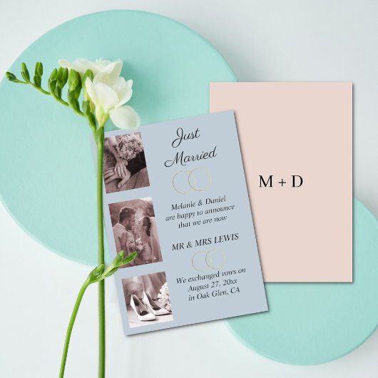 ミニマルリングや輪結婚の発表 招待状