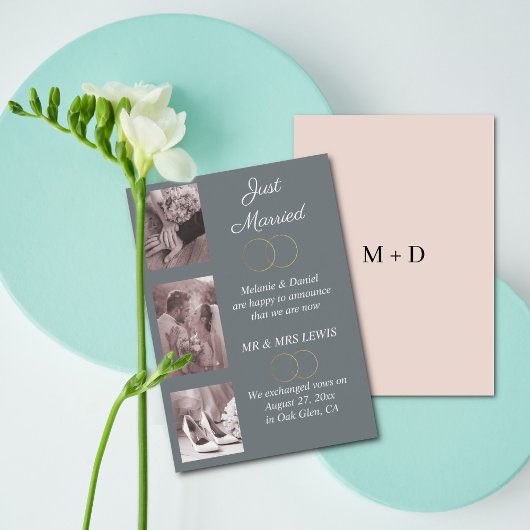 ミニマルリングや輪結婚の発表 招待状