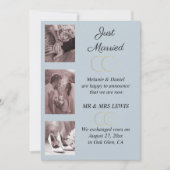 ミニマルリングや輪結婚の発表 招待状 (正面)