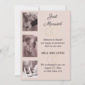 ミニマルリングや輪結婚の発表 招待状 (正面)