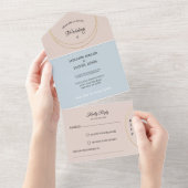 ミニマルリングや輪結婚ズ オールインワン招待状 (貼ってはがせる)