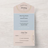 ミニマルリングや輪結婚ズ オールインワン招待状 (内側)