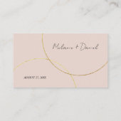 ミニマルリングや輪結婚ズ プレイスカード (裏面)