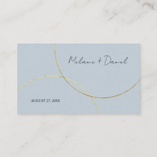 ミニマルリングや輪結婚ズ プレイスカード (裏面)