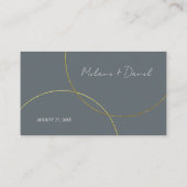 ミニマルリングや輪結婚ズ プレイスカード (裏面)