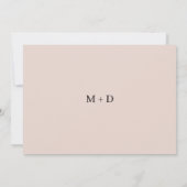 ミニマルリングや輪結婚ズ 招待状 (裏面)