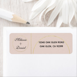 ミニマルリングや輪結婚差出人住所 ラベル