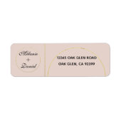 ミニマルリングや輪結婚差出人住所 ラベル (正面)