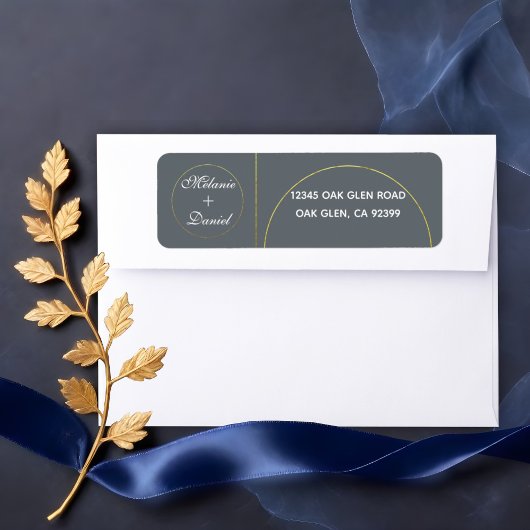 ミニマルリングや輪結婚差出人住所 ラベル