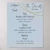 ミニマルリングや輪「ザ・ドリンク」結婚のサインバー ポスター (正面)