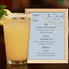 ミニマルリングや輪「ザ・ドリンク」結婚のサインバー ポスター