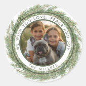 ミニマルリースフォトモダンシンプル ラウンドシール (正面)