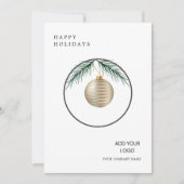 ミニマルリースモダン企業のクリスマス シーズンカード (正面)