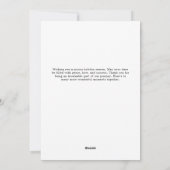 ミニマルリースモダン企業のクリスマス シーズンカード (裏面)