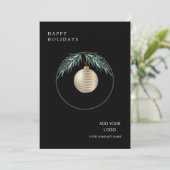 ミニマルリースモダン企業のクリスマス シーズンカード (スタンド正面)