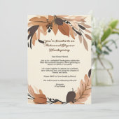 ミニマルリース感謝謝祭 招待状 (スタンド正面)