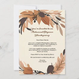 ミニマルリース感謝謝祭 招待状