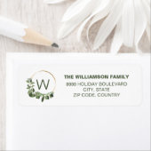 ミニマルリース |モノグラム |クリスマス ラベル (インサイチュ)