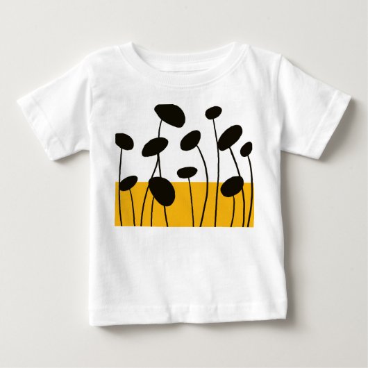 ミニマルリーフキッズTシャツ 🌿 ベビーTシャツ (正面)