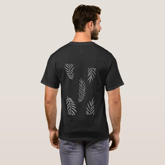 ミニマルリーフパターンティー Tシャツ (裏面フル)