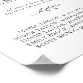 ミニマルリーフ | グレー  愛する記憶のメモリアルサイン ポスター (角)