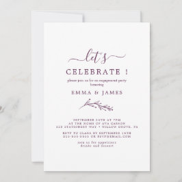 ミニマルリーフ | 茄子 "お祝いしよう"  招待状