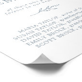 ミニマルリーフ | 青い愛の記憶の記念看板 ポスター (角)