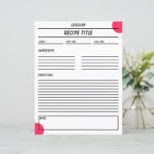 ミニマルレシピブックテンプレート (スタンド正面)