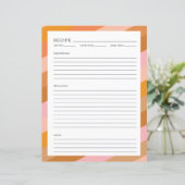 ミニマルレシピページレターサイズカラフルレトロ (スタンド正面)
