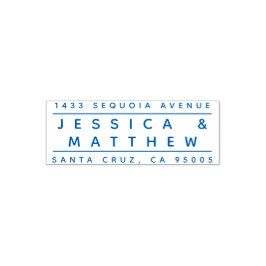 ミニマルレタリングカップルネーム差出人住所 セルフインキングスタンプ